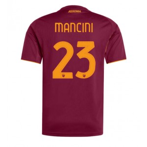 AS Roma Gianluca Mancini #23 Jalkapallovaatteet Kotipaita 2025-26 Lyhythihainen